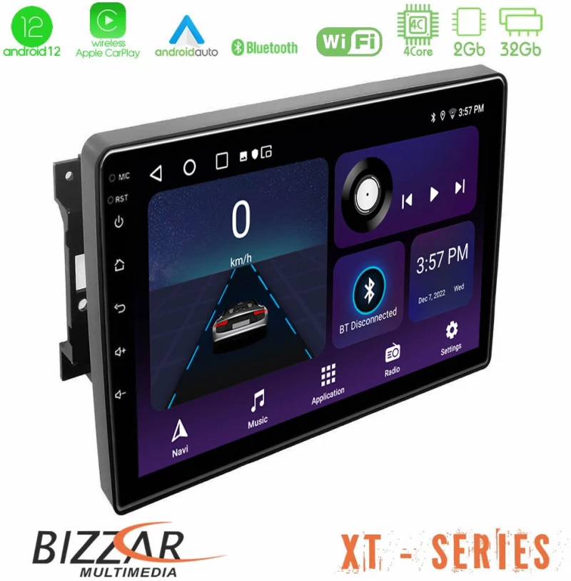 Bizzar xt Series Chrysler / Dodge / Jeep 4core Android12 2+32gb Navigation Multimedia Tablet 10 u-xt-Jp0744