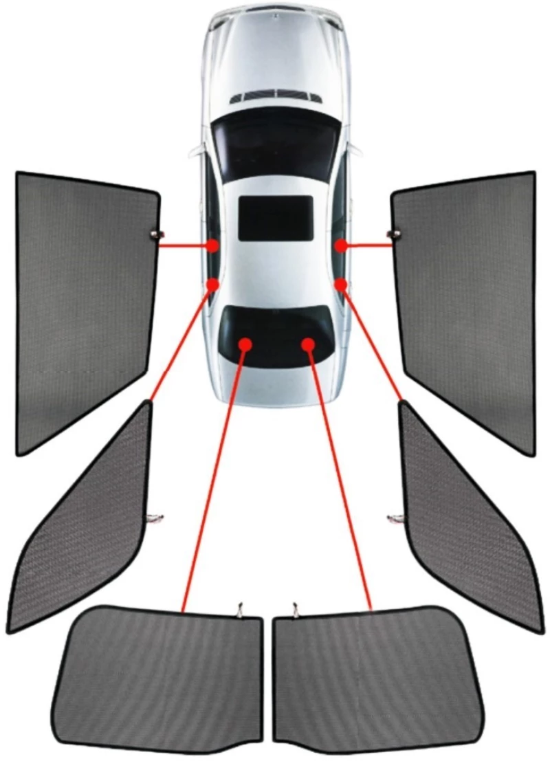 PVC.VOL-S90-4-A VOLVO S90 4D 2017+  ΚΟΥΡΤΙΝΑΚΙΑ ΜΑΡΚΕ CAR SHADES - 6 ΤΕΜ.
