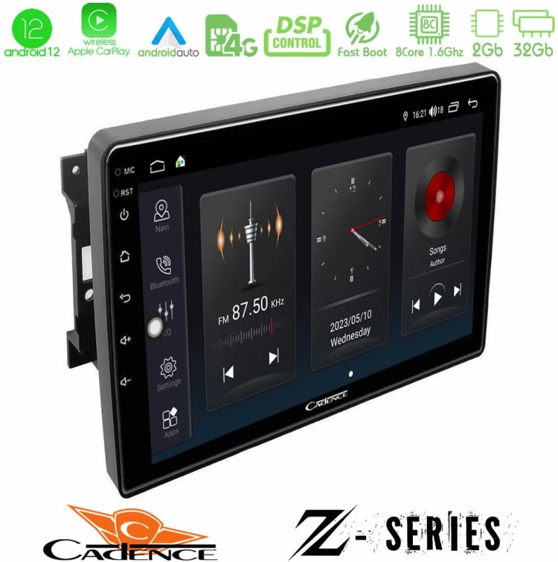Cadence z Series Chrysler / Dodge / Jeep 8core Android12 2+32gb Navigation Multimedia Tablet 10 u-z-Jp0744
