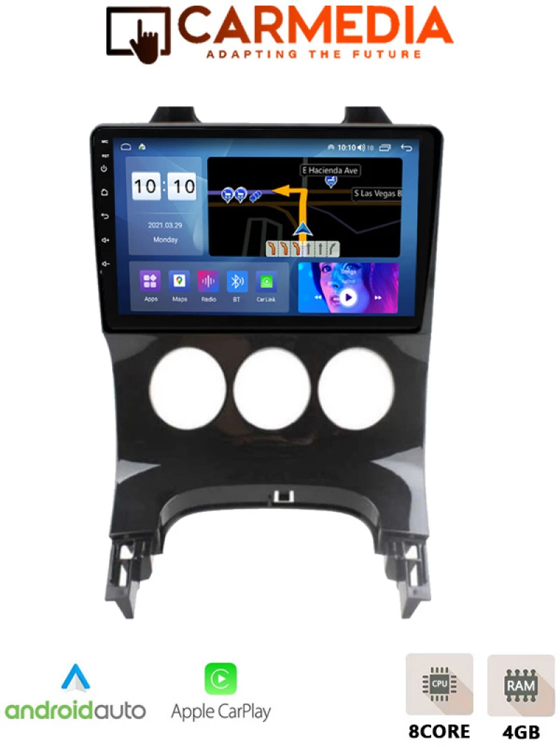 CARMEDIA CM409-13 TABLET 9'' OEM PEUGEOT 3008 2008-2016 A/C