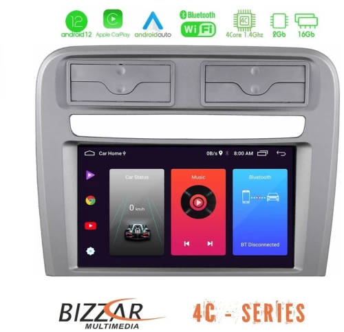 Bizzar Fiat Grande Punto 4core Android12 2+32gb Navigation Multimedia Deckless 7″ με Carplay/androidauto u-4t-Ft028