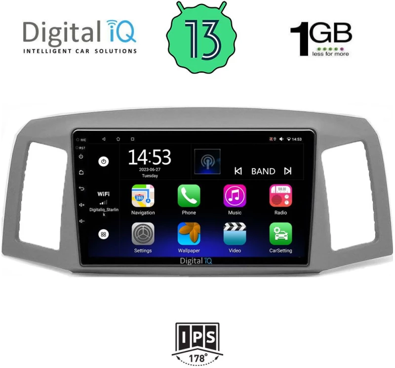 DIGITAL IQ RSA 1281_GPS (10inc) MULTIMEDIA TABLET OEM JEEP GRAND CHEROKEE mod. 2005-2007