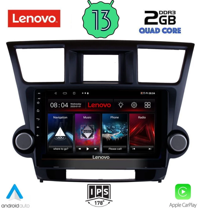 LENOVO LVD 4719_CPA (10inc) MULTIMEDIA TABLET OEM TOYOTA HIGHLANDER mod. 2008-2015