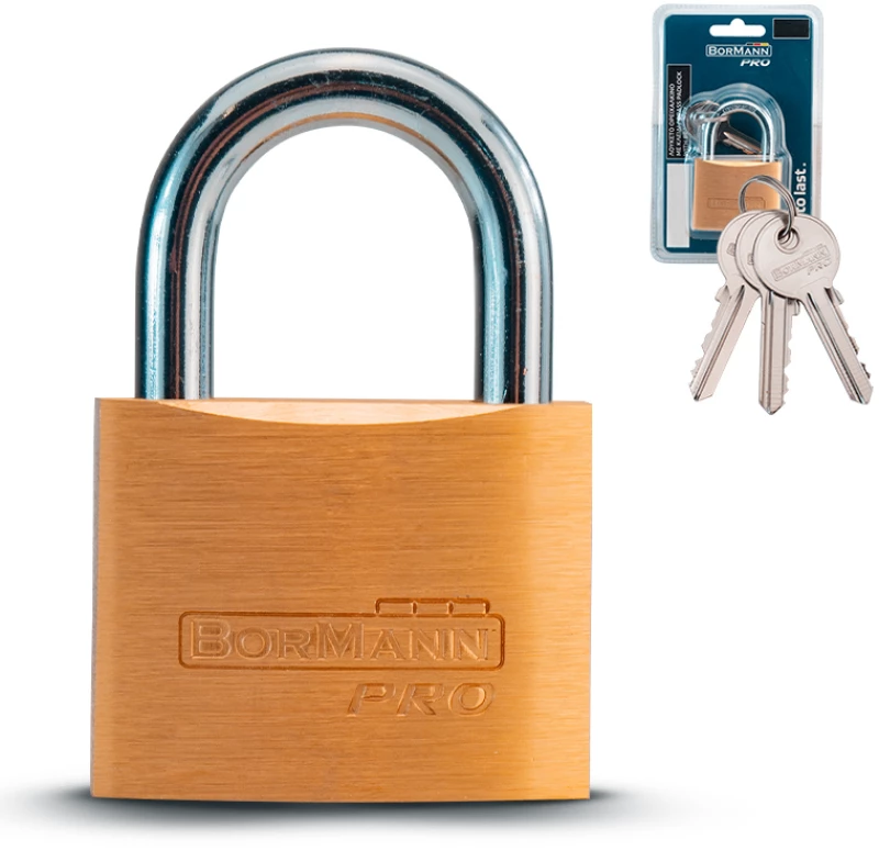 BORMANN Pro BLK1002 ΛΟΥΚΕΤΟ ΟΡΕΙΧΑΛΚΙΝΟ 40mm ΜΕ ΚΛΕΙΔΙ ΟΡΕΙΧΑΛΚΙΝΟ