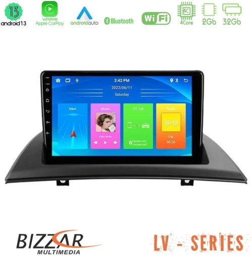 Bizzar lv Series bmw x3 e83 4core Android 13 2+32gb Navigation Multimedia Tablet 9 u-lv-Bm0780