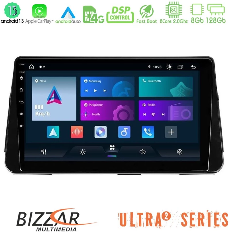 Bizzar Ultra Series Nissan Micra k14 8core Android13 8+128gb Navigation Multimedia Tablet 10 u-ul2-Ns0261