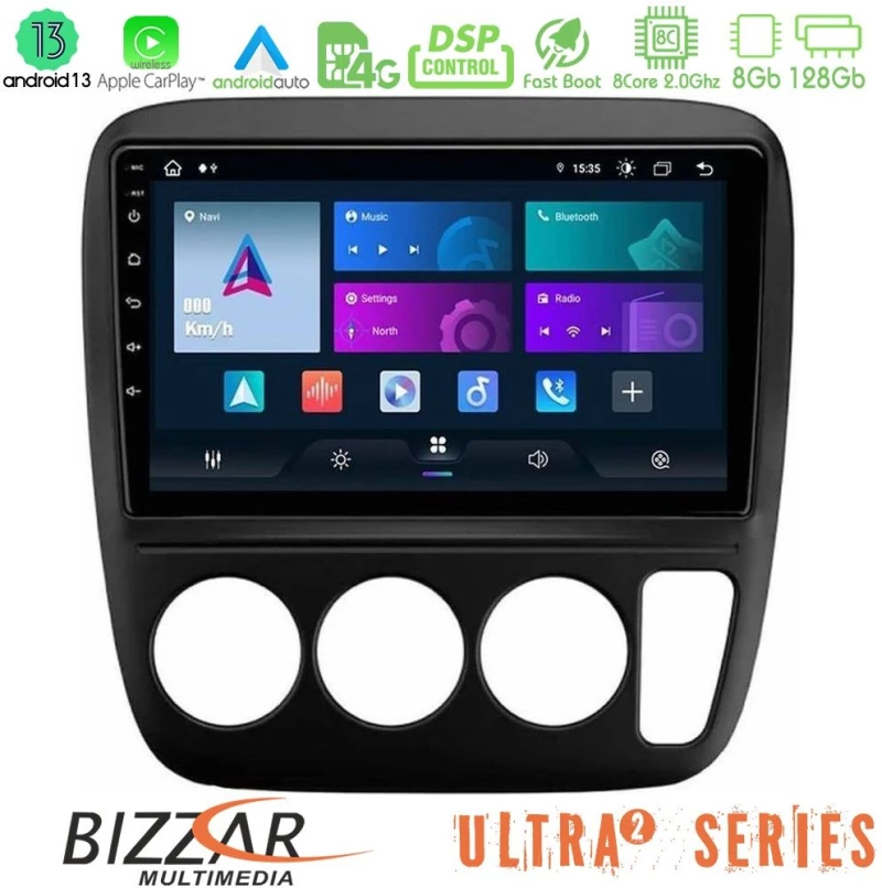 Bizzar Ultra Series Honda crv 1997-2001 8core Android13 8+128gb Navigation Multimedia Tablet 9 u-ul2-Hd0935