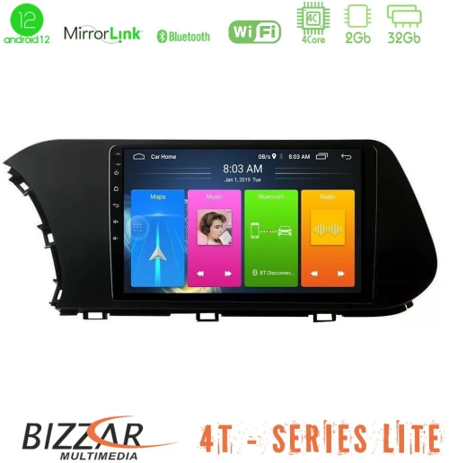 Bizzar 4t Series Hyundai i20 2021-2022 4core Android12 2+32gb Navigation Multimedia Tablet 10 u-lvb-Hy0680