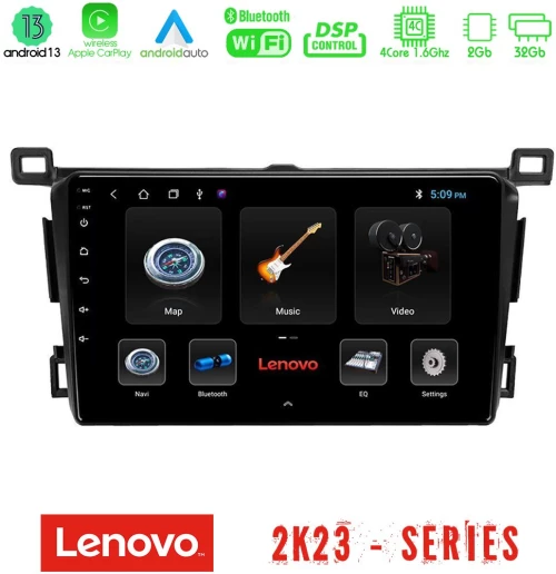 Lenovo car pad Toyota Rav4 2013-2018 4core Android 13 2+32gb Navigation Multimedia Tablet 9 u-len-Ty0435