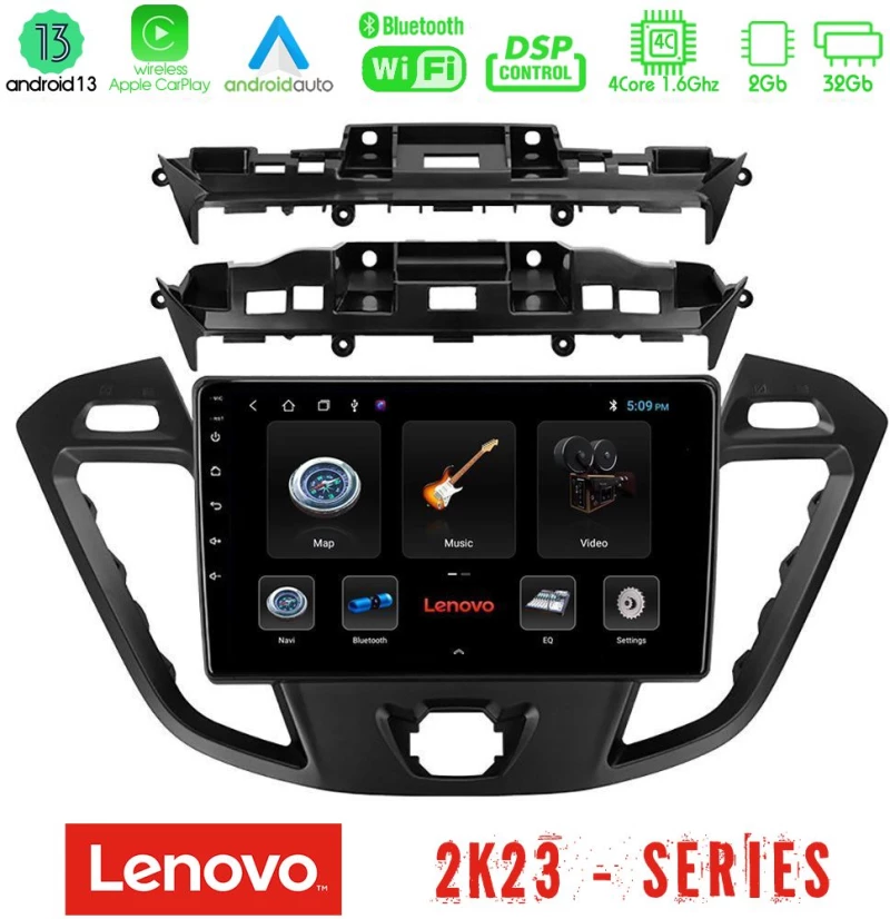 Lenovo car pad Ford Transit Custom/tourneo Custom 4core Android 13 2+32gb Navigation Multimedia Tablet 9 u-len-Fd680