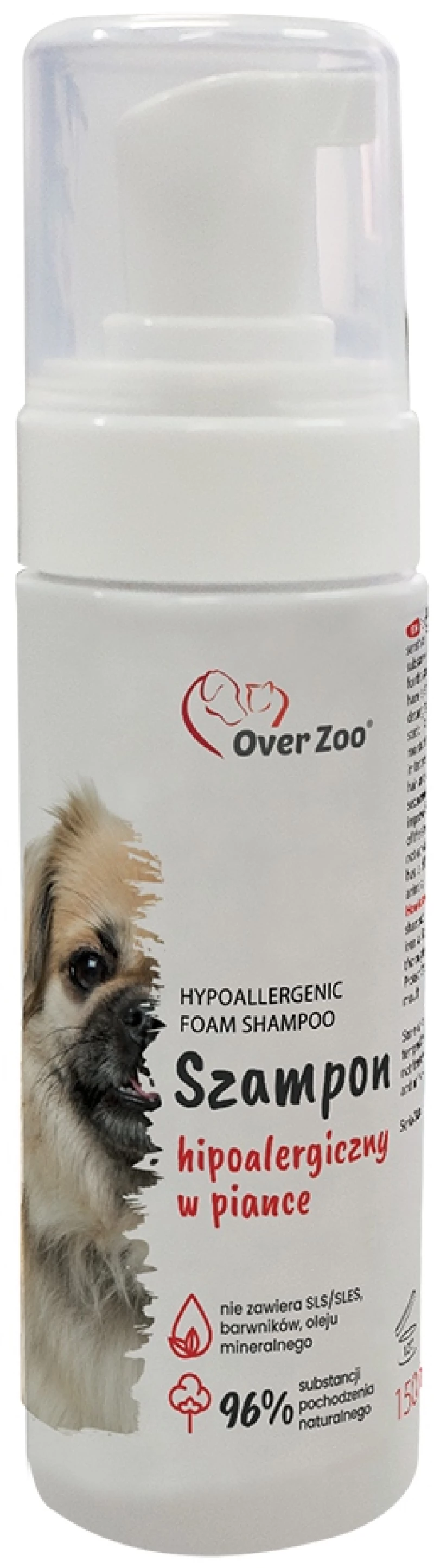 Over Zoo Shampoo Hypoallergenic Foam Σαμπουάν Αφρού για Σκύλους 150ml