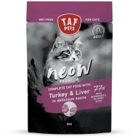 Υγρή Τροφή Γάτας Taf Neow Adult Cat Premium Wet Food Turkey & Liver Με Γαλοπούλα & Συκώτι 24x80gr