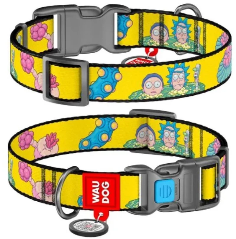 Περιλαίμιο WauDog Rick and Morty Plastic Fastex 25mm x 31-49cm με SmartID