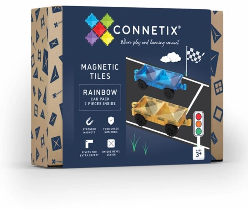 341663 Μαγνητικά τουβλάκια κατασκευών Connetix Βάσεις Οχήματος Σετ 2 τεμάχια