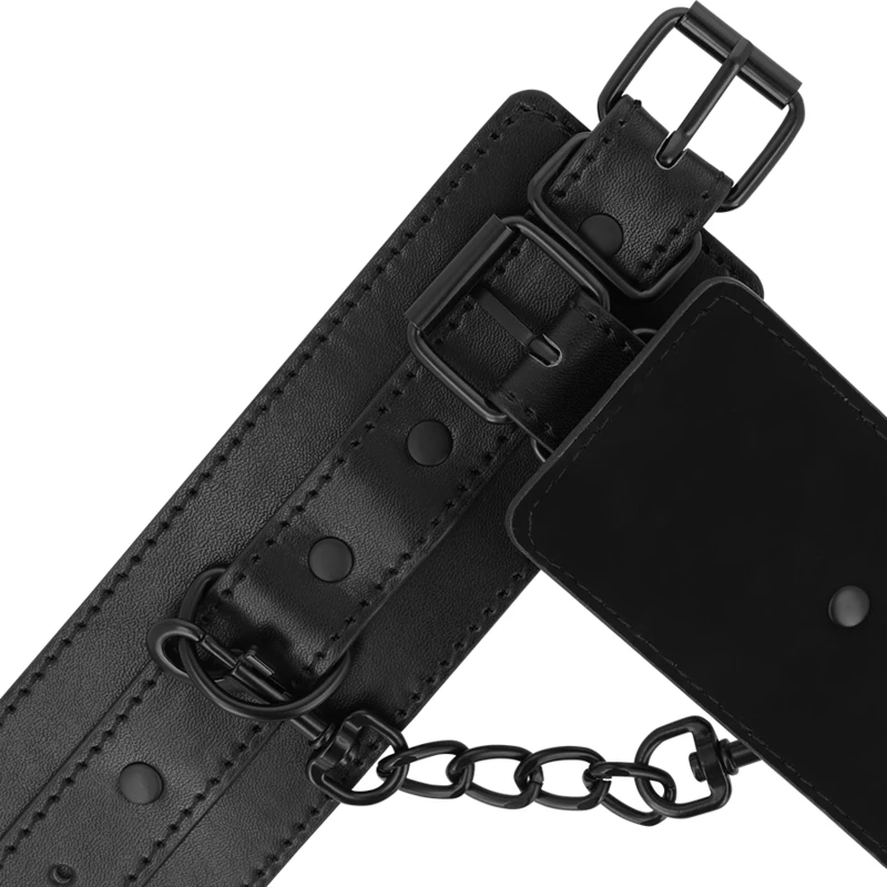 INTENSE FETISH VEGAN LEATHER HANDCUFFS