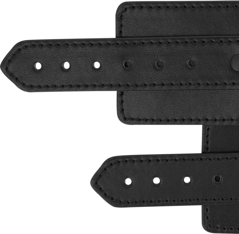 INTENSE FETISH VEGAN LEATHER HANDCUFFS