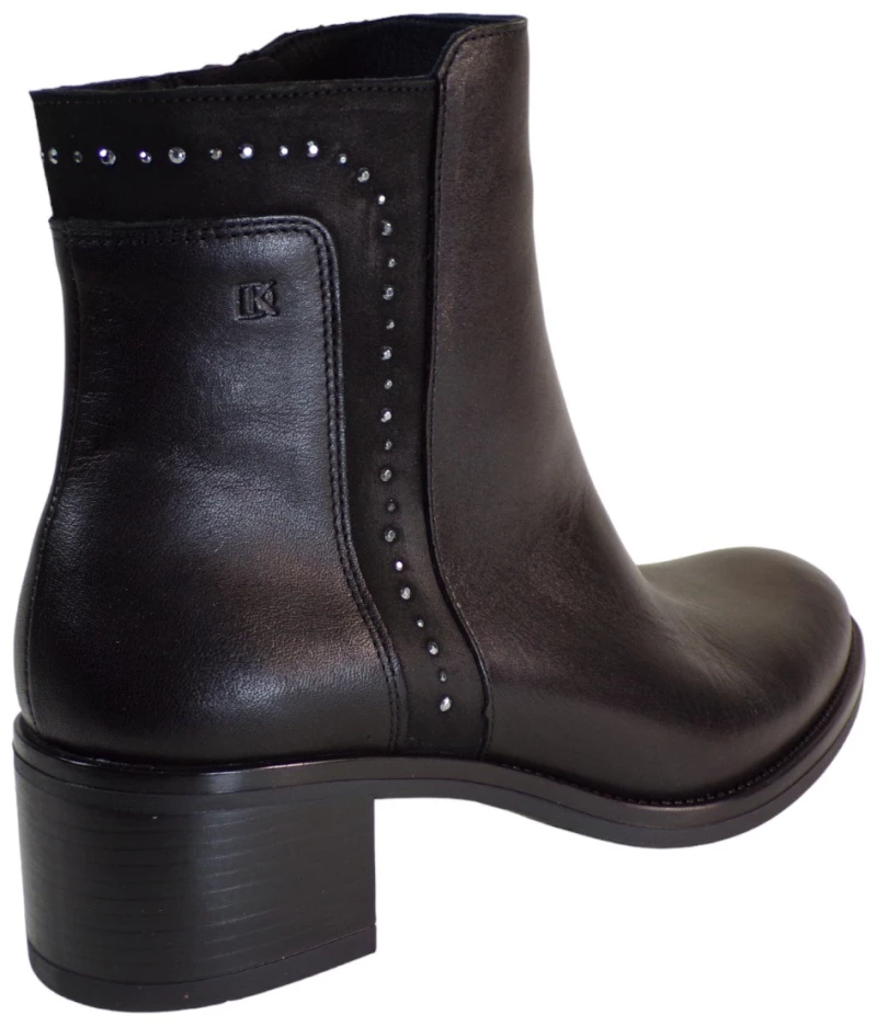 DORKING BY Fluchos Γυναικεία  Μποτάκια Ανατομικά CHIARA D9134 Μαύρο Δέρμα D9134 -Μ