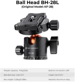 K&F Concept T254A7+BH-28L Magnesium Aluminum Tripod, Rotatable Multi-Angle Center & Detachable Monopod (KF09.119)