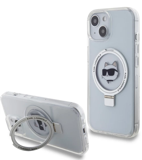 Karl Lagerfeld Choupette Back Cover Θήκη Σκληρό Πλαστικό με Magsafe για iPhone 15 - Διάφανο