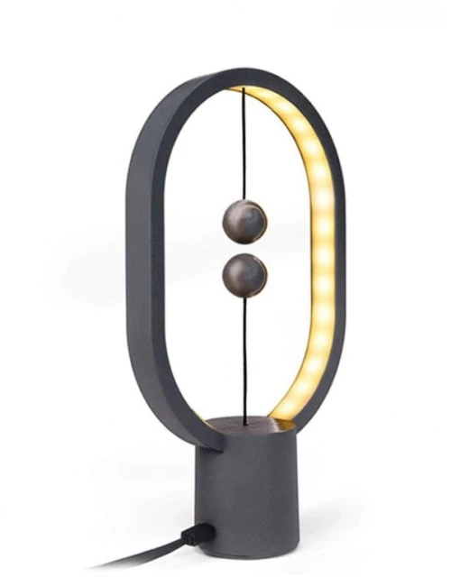 Designnest Heng Balance Mini |Plastic Lamp Ellipse| Διακοσμητική λάμπα με μαγνητικό διακόπτη (Dark Grey)