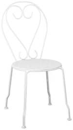266020 BISTRO ΚΑΡΕΚΛΑ ΜΕΤΑΛΛΟ ΒΑΦΗ ΑΣΠΡΟ 41X48X90CM