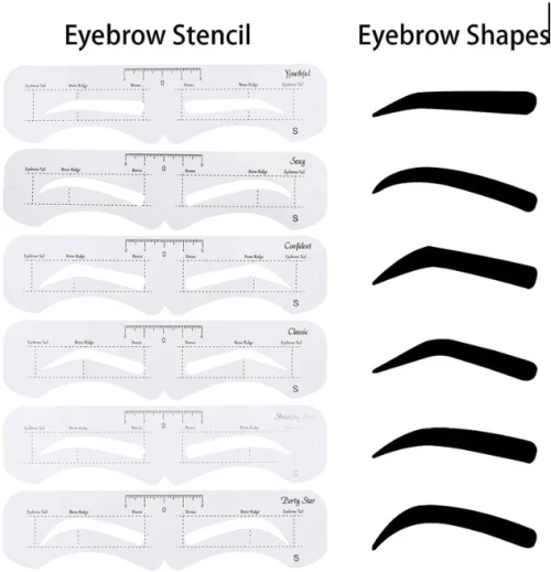 STENCIL EYELINER  6pcs ΜΕ ΛΑΣΤΙΧΑΚΙ