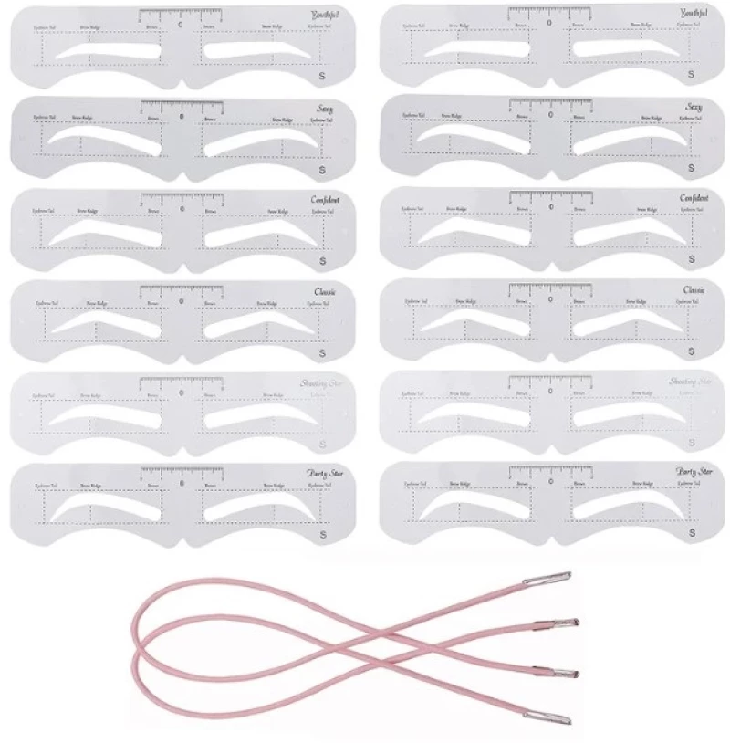 STENCIL EYELINER  6pcs ΜΕ ΛΑΣΤΙΧΑΚΙ