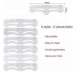 STENCIL EYELINER  6pcs ΜΕ ΛΑΣΤΙΧΑΚΙ