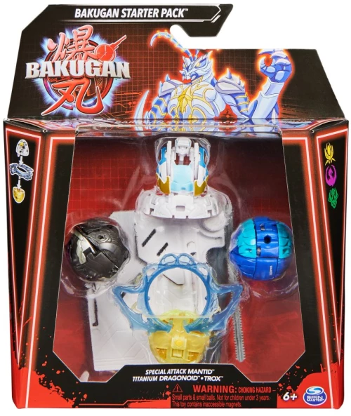 Spin Master Bakugan: Starter Pack - Special Attack Nillious/Titanium Dragonoid/Titanium Trox (20142185)