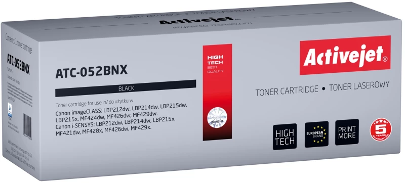 Activejet ATC-052BNX toner (replacement for Canon 052BK XL; Supreme; 9200 pages; black)