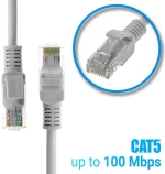 Καλώδιο ethernet  1m cat 5e γκρι