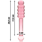 NEBULA SERIES BY IBIZA - MODEL 20 DILDO BOROSILICATE GLASS 20.5 X 3 CM PINK