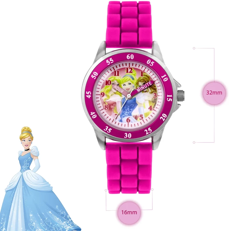 Εκπαιδευτικό Παιδικό Αναλογικό Ρολόι Princesses