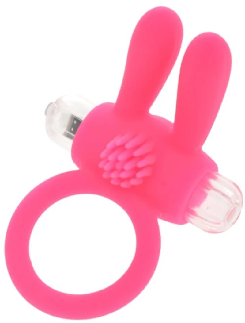 PASSION LABS PINK VIBRATING BUNNY PENIS RING