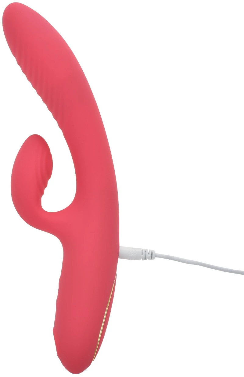 jack Bunny Vibrator 10 Vibration & Heating Modes + Air Pulse Silicon USB Stimulator 24 Cm