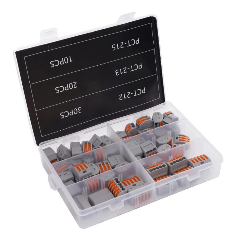 Σετ Κλέμμες Καλωδίων με Κλιπς 60 τμχ Kraft&Dele KD-10496