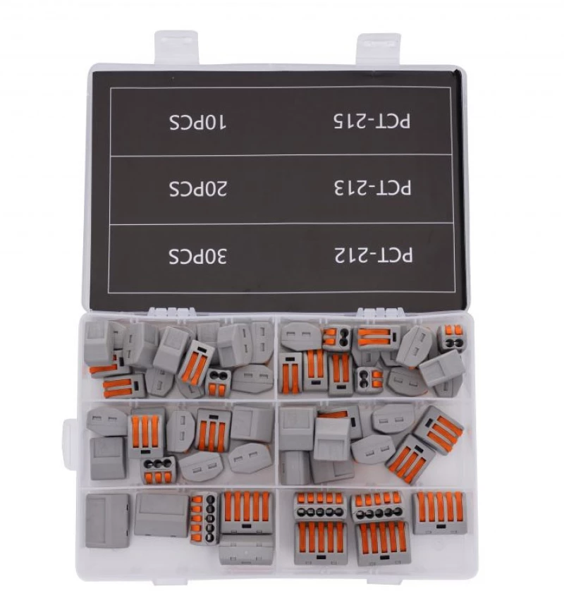 Σετ Κλέμμες Καλωδίων με Κλιπς 60 τμχ Kraft&Dele KD-10496
