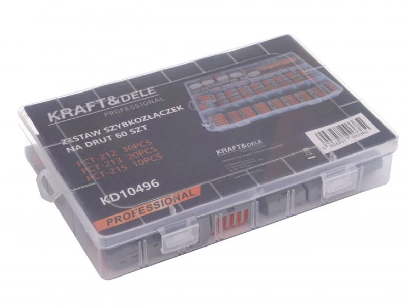 Σετ Κλέμμες Καλωδίων με Κλιπς 60 τμχ Kraft&Dele KD-10496