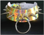 Gold Laser Strobo Spike Necklace
