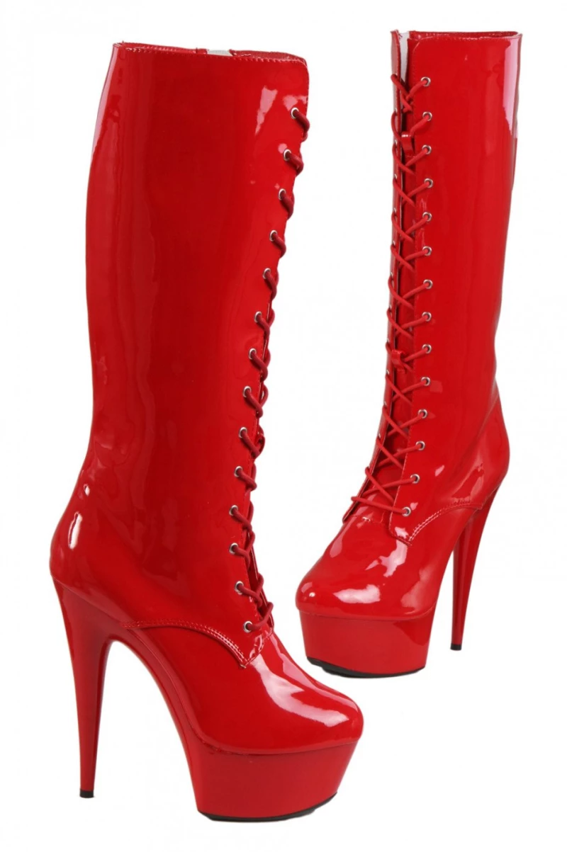 Vinyl Boots Red