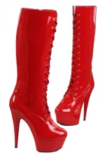 Vinyl Boots Red