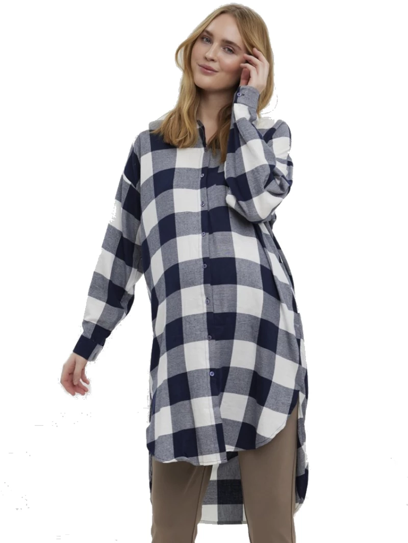 Πουκαμίσα εγκυμοσύνης oversize καρό 20019398 Vero Moda