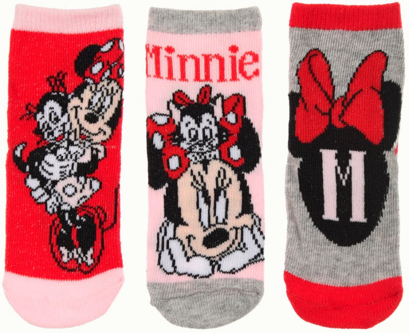 Σετ 3 ζευγάρια κάλτσες baby "Minnie mouse" κόκκινο (Κόκκινο)