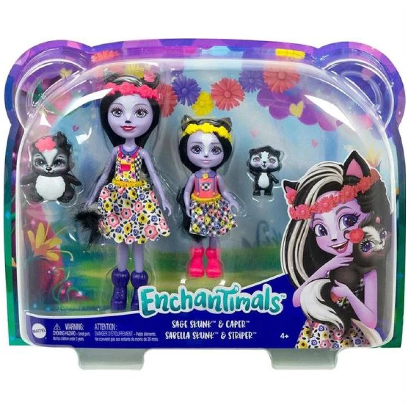 ENCHANTIMALS ΚΟΥΚΛΑ ΚΑΙ ΑΔΕΡΦΑΚΙ - SAGE SKUNK & CAPER (#HCF82)
