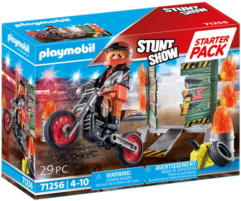 PLAYMOBIL STUNT SHOW STARTER PACK ΑΚΡΟΒΑΤΙΚΑ ΜΕ ΜΗΧΑΝΗ MOTORCROSS (#71256)