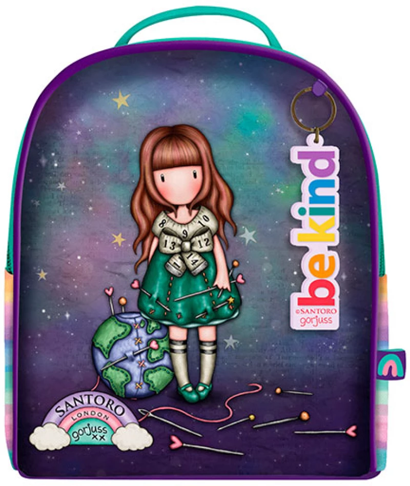 GORJUSS SANTORO ΜΙΝΙ ΤΣΑΝΤΑ ΠΛΑΤΗΣ BE KIND TO OUR PLANET (#1040GJ15)