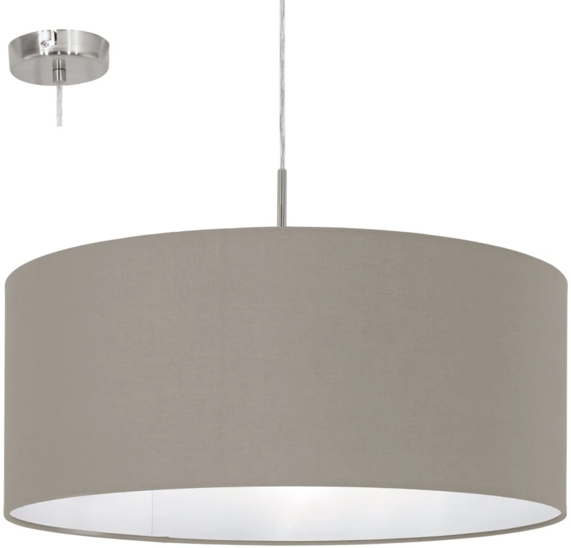 Φωτιστικό Οροφής Pasteri 31576 Taupe Eglo Μέταλλο,Ύφασμα