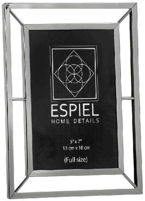 Κορνίζα Επιτραπέζια Μεταλλική FAM407 10Χx15cm Silver Espiel Μέταλλο