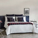 Μαξιλαροθήκη Arthur White-Navy Tommy Hilfiger 50X80 100% Βαμβακοσατέν