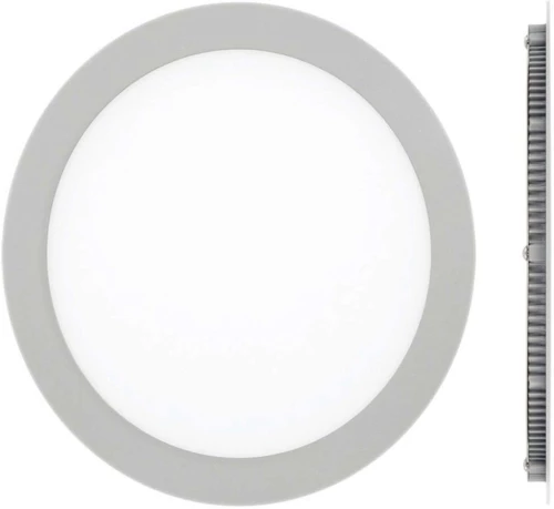 Panel Led Χωνευτό VK/04017/G/W Φ24x1,5cm Led 1920Lm 24W 3000K Grey VKLed Στρόγγυλο